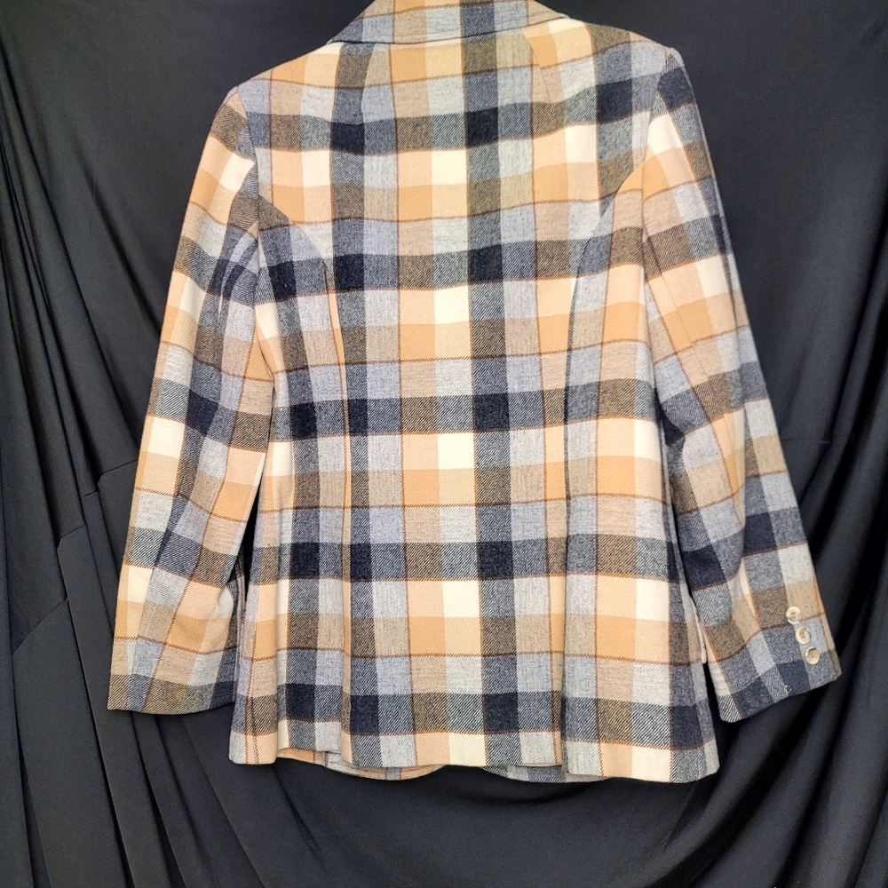 Pendleton Wool Jacket, Cream With Orange Yellow, … - image 2